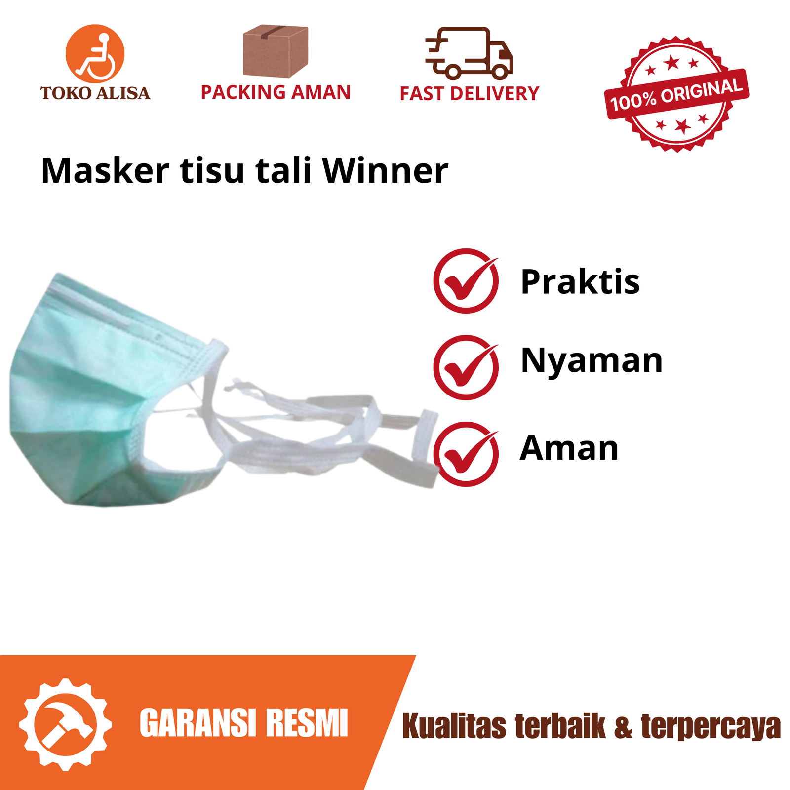 Masker tisu tali Winner